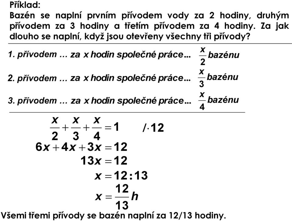 Slovní úlohy o společné práci - PDF Stažení zdarma