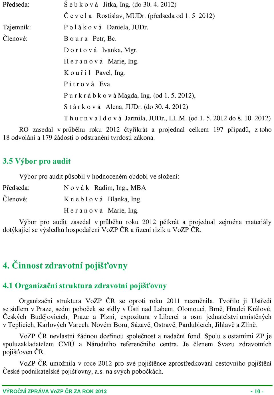 2012) T h u r n v a l d o v á Jarmila, JUDr., LL.M. (od 1. 5. 2012 do 8. 10.
