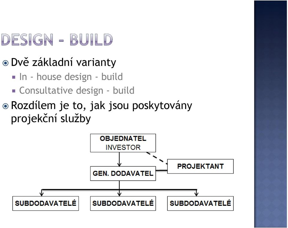 design - build Rozdílem je to,