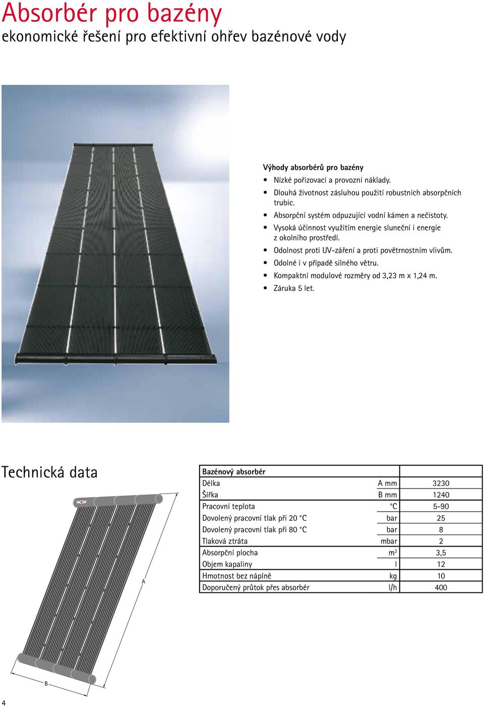 Odolnost proti UV-záření a proti povětrnostním vlivům. Odolné i v případě silného větru. Kompaktní modulové rozměry od 3,23 m x 1,24 m. Záruka 5 let.