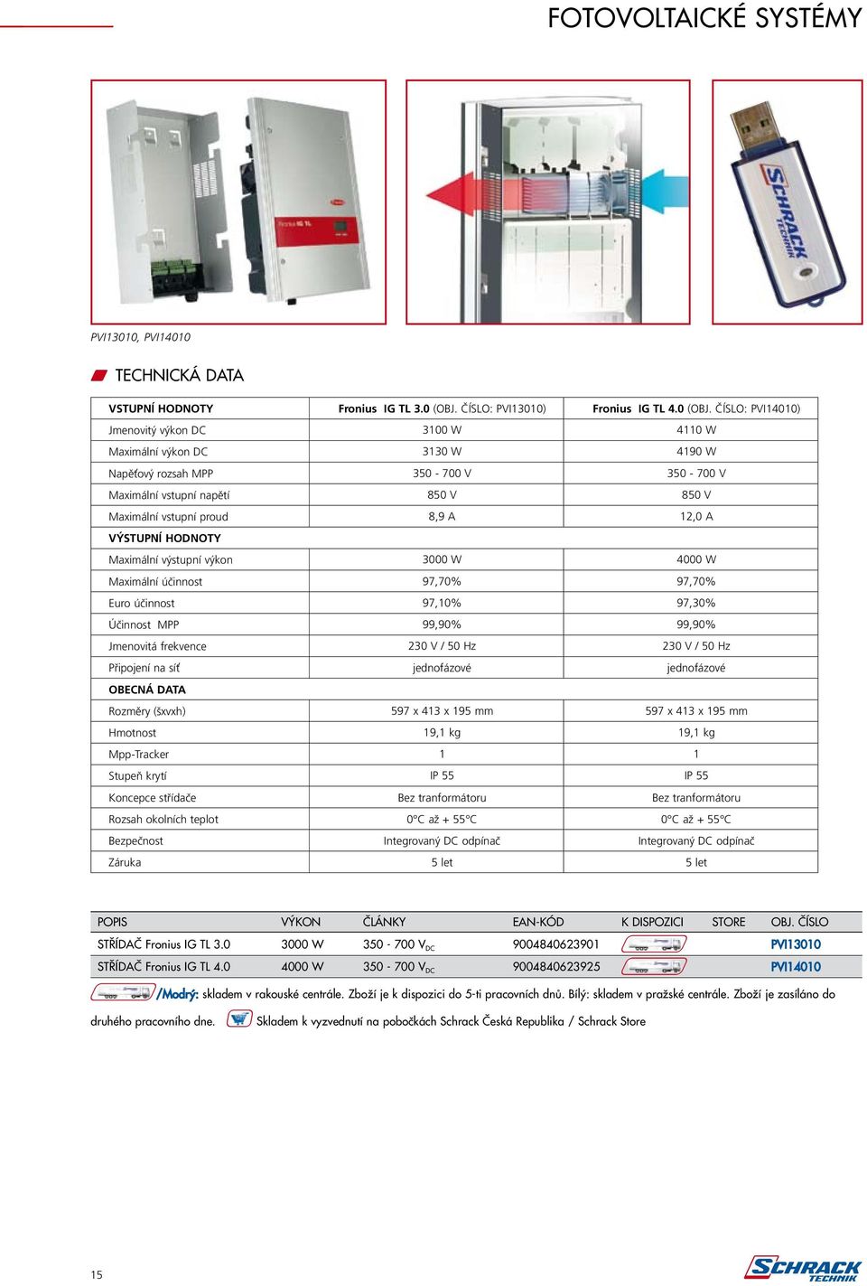 ČÍSLO: PVI14010) Jmenovitý výkon DC 3100 W 4110 W Maximální výkon DC 3130 W 4190 W Napěťový rozsah MPP 350-700 V 350-700 V Maximální vstupní napětí 850 V 850 V Maximální vstupní proud 8,9 A 12,0 A