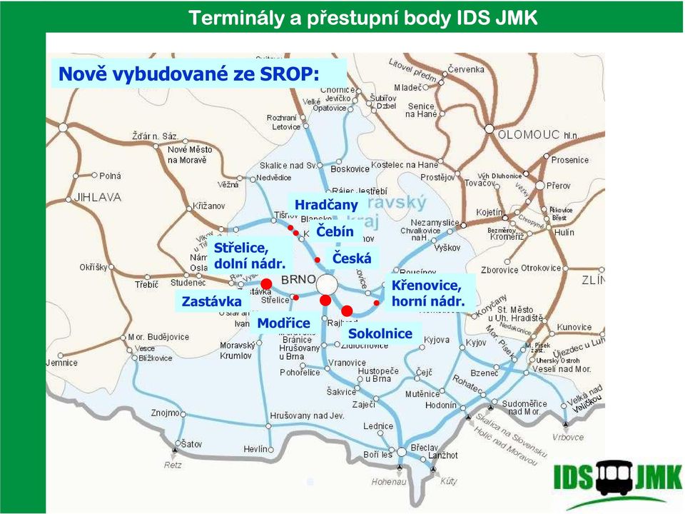 Zastávka Střelice, dolní nádr.