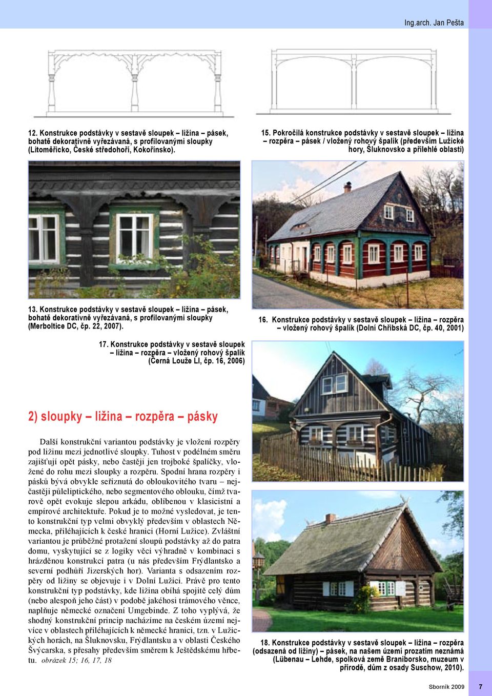 SBORNÍK. Vesnický dům s podstávkovou konstrukcí a jeho regionální varianty  Dokumentace, průzkum, památková péče. Sloup - PDF Free Download
