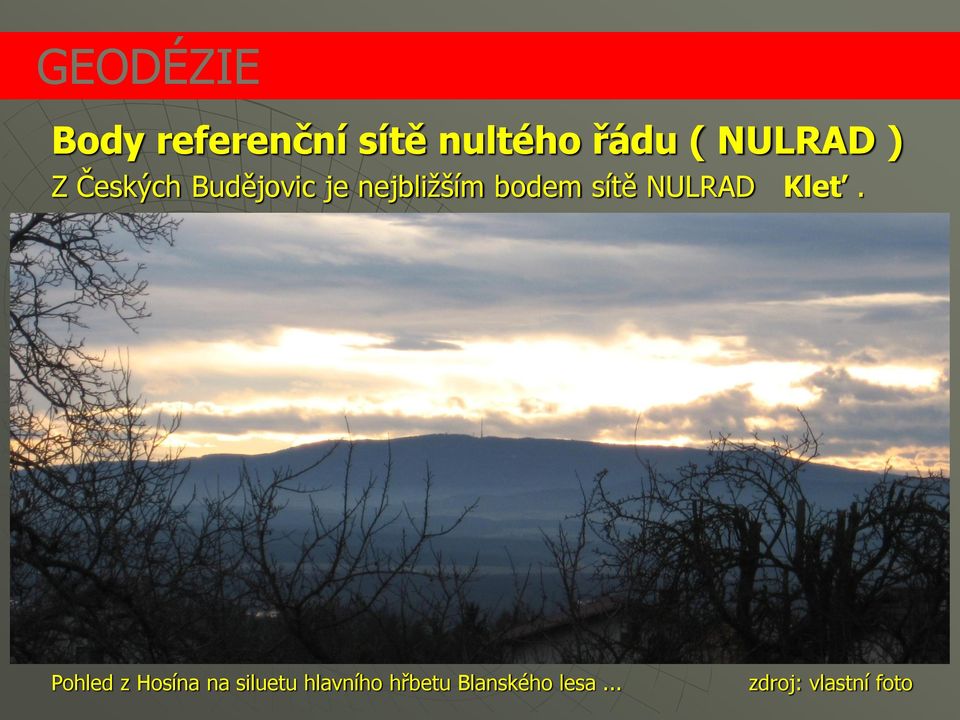 NULRAD Kleť.