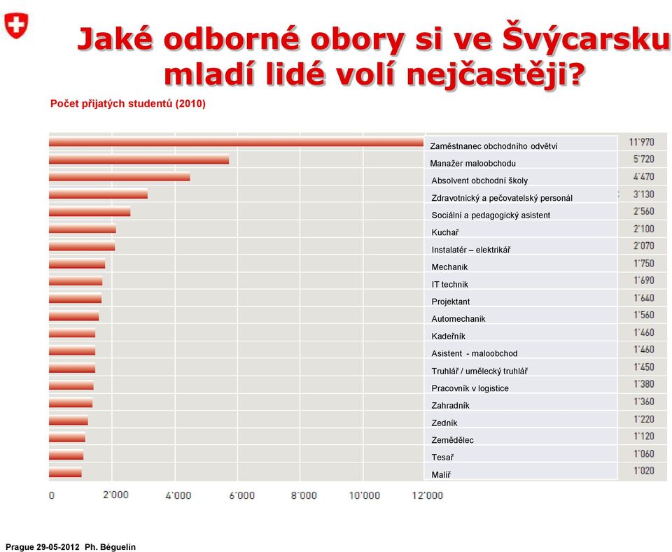 Zdravotnický a pečovatelský personál Sociální a pedagogický asistent Kuchař Instalatér elektrikář Mechanik