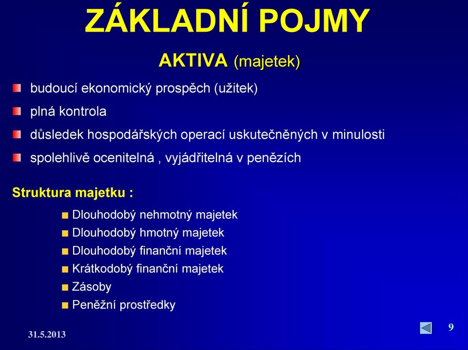 vyjádřitelná v penězích Struktura majetku : Dlouhodobý nehmotný majetek Dlouhodobý