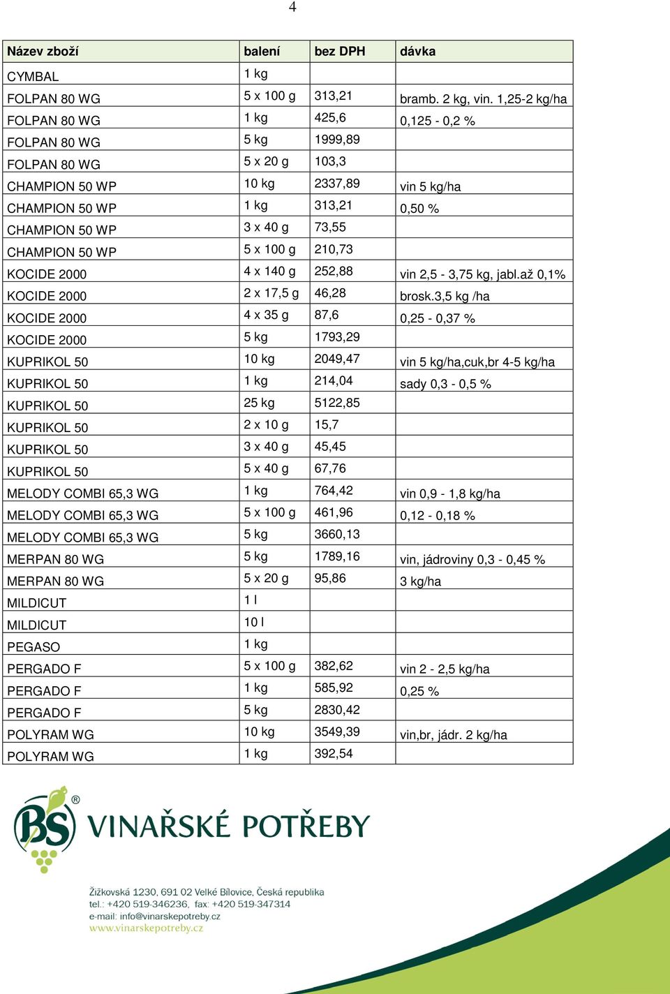 CENÍK PŘÍPRAVKŮ NA OCHRANU ROSTLIN - PDF Free Download