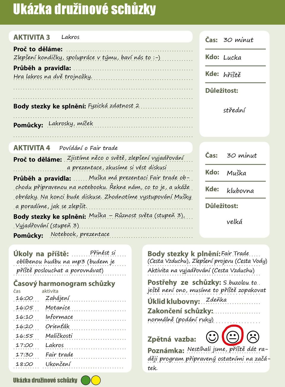 .. a prezentace, zkusíme si vést diskusi Průběh a pravidla:... Muška má prezentaci Fair trade obchodu připravenou na notebooku. Řekne nám, co to je, a ukáže...... obrázky. Na konci bude diskuse.