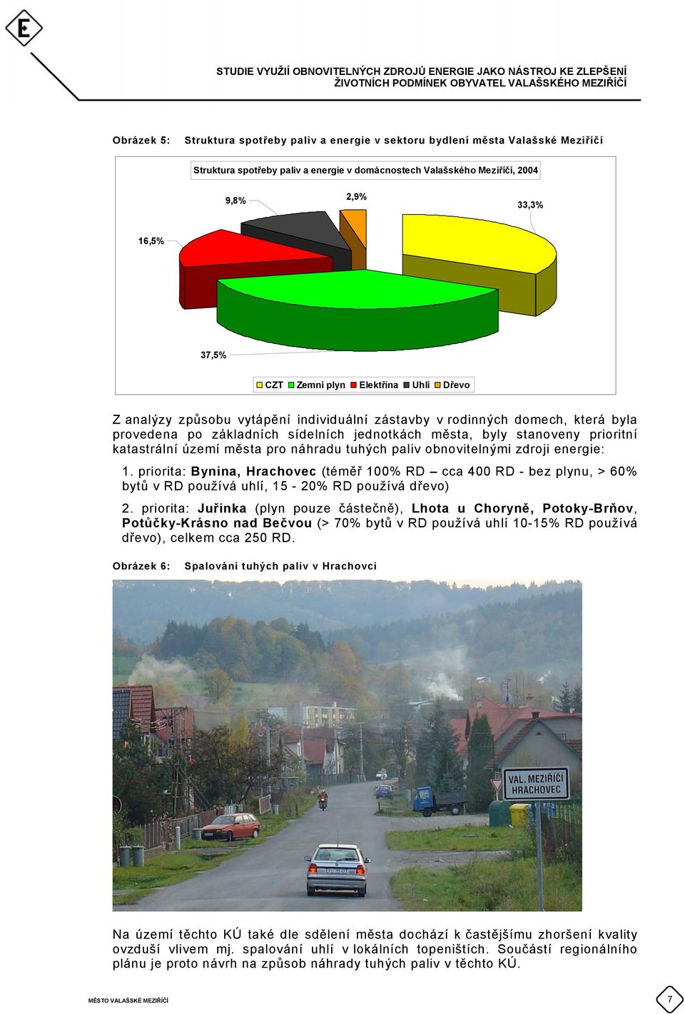 katastrální území města pro náhradu tuhých paliv obnovitelnými zdroji energie: 1.