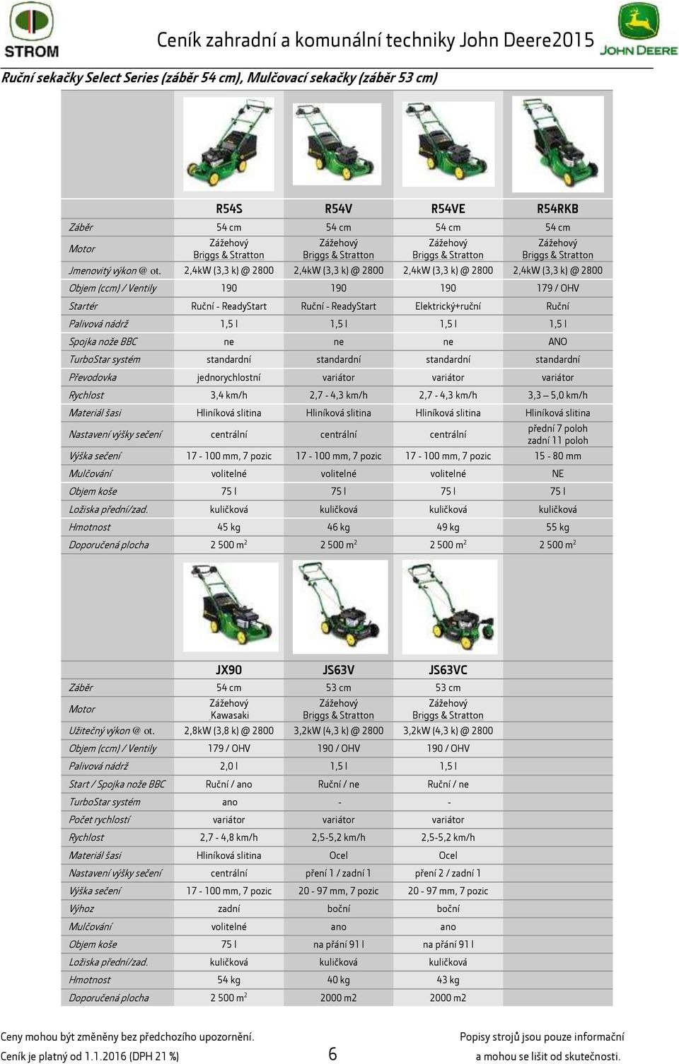 Objem (ccm) / Ventily 190 190 190 179 / OHV Startér Ruční - ReadyStart Ruční - ReadyStart Elektrický+ruční Ruční Palivová nádrž 1,5 l 1,5 l 1,5 l 1,5 l Spojka nože BBC ne ne ne ANO TurboStar systém