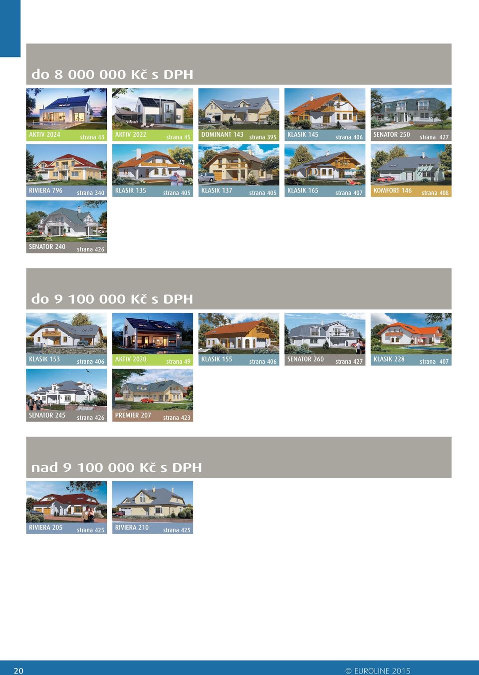426 do 9 100 000 Kč s DPH KLASIK 153 strana 406 AKTIV 2020 strana 49 KLASIK 155 strana 406 SENATOR 260 strana 427 KLASIK 228 strana