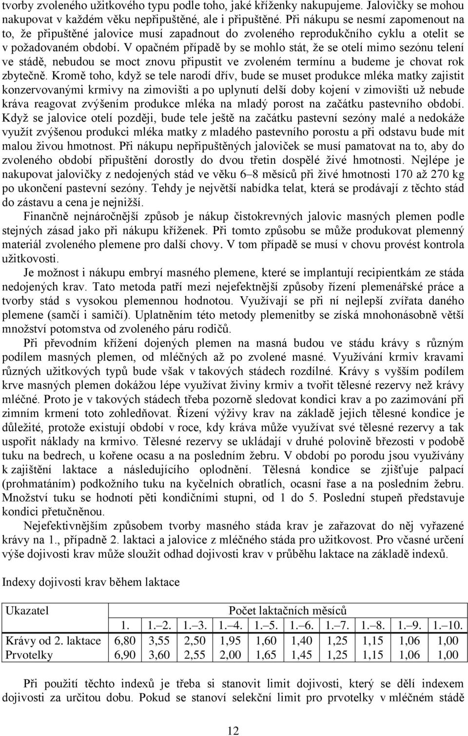 V opačném případě by se mohlo stát, že se otelí mimo sezónu telení ve stádě, nebudou se moct znovu připustit ve zvoleném termínu a budeme je chovat rok zbytečně.