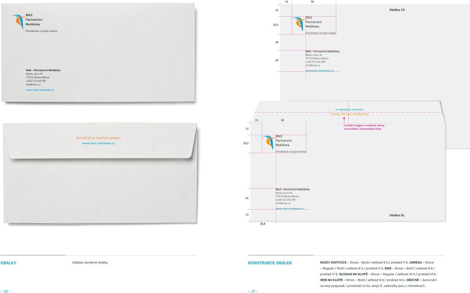 velikost 8 b / proklad 11 b, WEB Dince Bold / velikost 8 b / proklad 17 b.