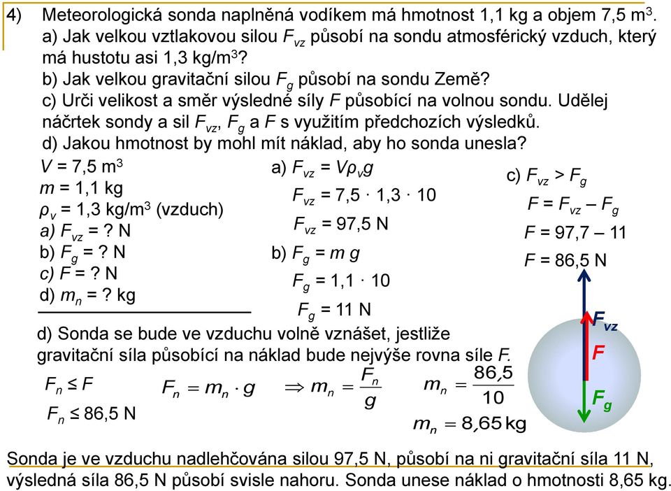 Vztlaková síla působící na těleso v atmosféře Země - PDF Stažení zdarma