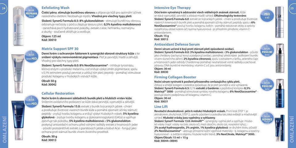 5: 8% glukonolakton - stimuluje buněčnou obnovu, odstraňuje nečistoty z pórů a zlepšuje texturu pleti, 0,5% kyselina maltobionová - zanechává pocit hydratované pokožky, extrakt z aloe, heřmánku,