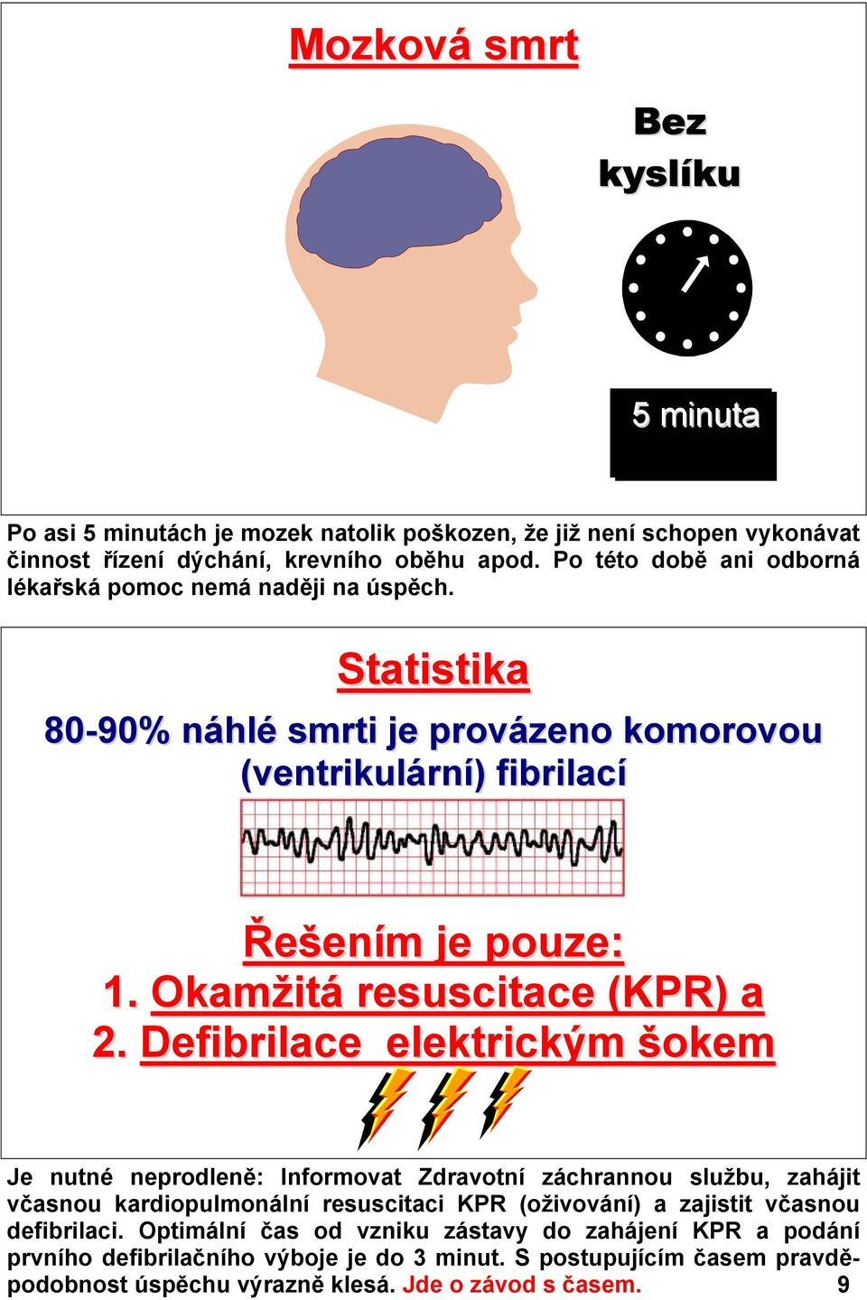 Okamžitá resuscitace (KPR) a 2.