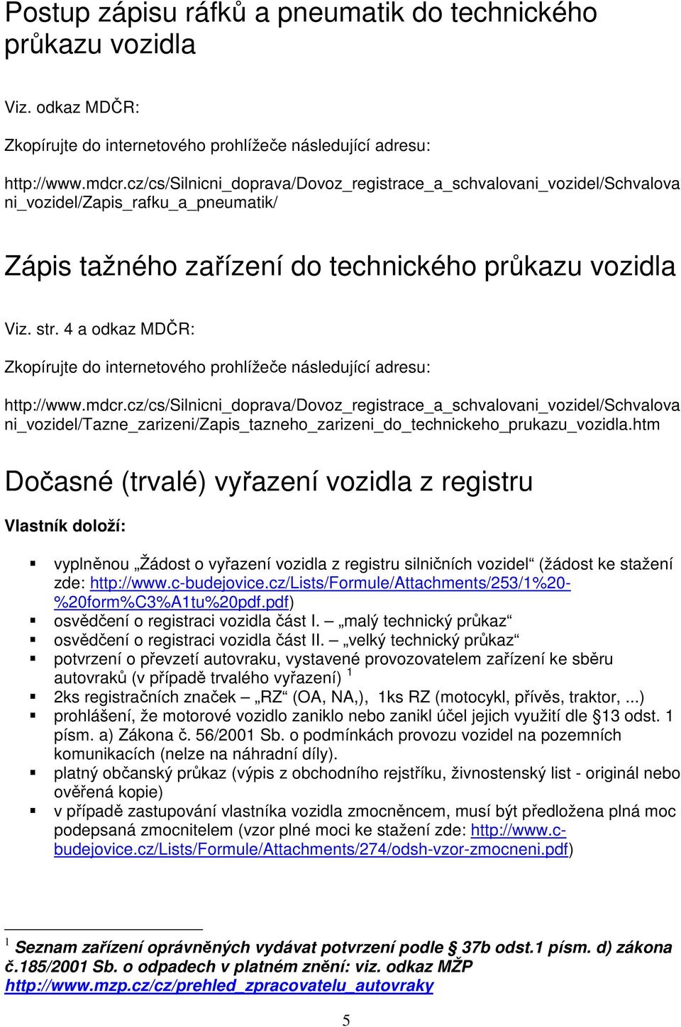 Oddělení evidence motorových vozidel - PDF Stažení zdarma