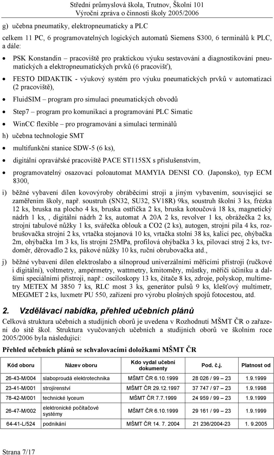 pro výuku pneumatických prvků v automatizaci (2 pracoviště), FluidSIM program pro simulaci pneumatických obvodů Step7 program pro komunikaci a programování PLC Simatic WinCC flexible pro programování