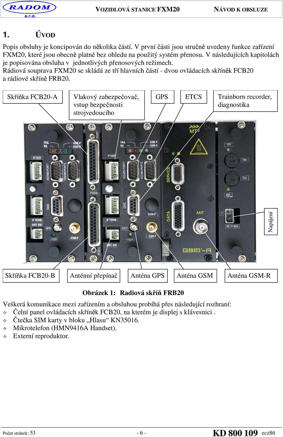 Vozidlová stanice FXM 20 - PDF Free Download