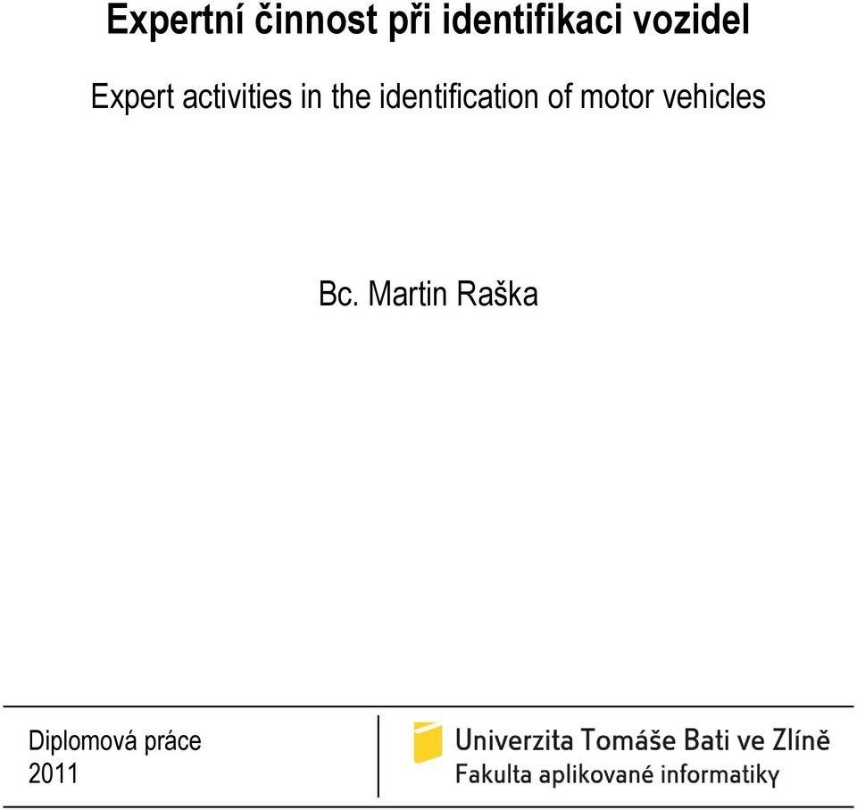 identification of motor vehicles