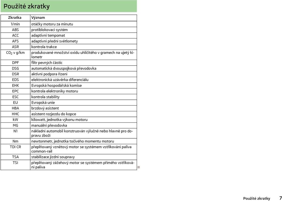 elektronická uzávěrka diferenciálu Evropská hospodářská komise kontrola elektroniky motoru kontrola stability Evropská unie brzdový asistent asistent rozjezdu do kopce kilowatt, jednotka výkonu