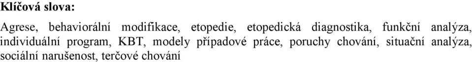 individuální program, KBT, modely případové práce,