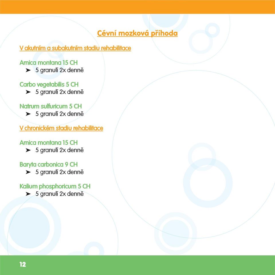 chronickém stadiu rehabilitace Arnica montana 15 CH Baryta