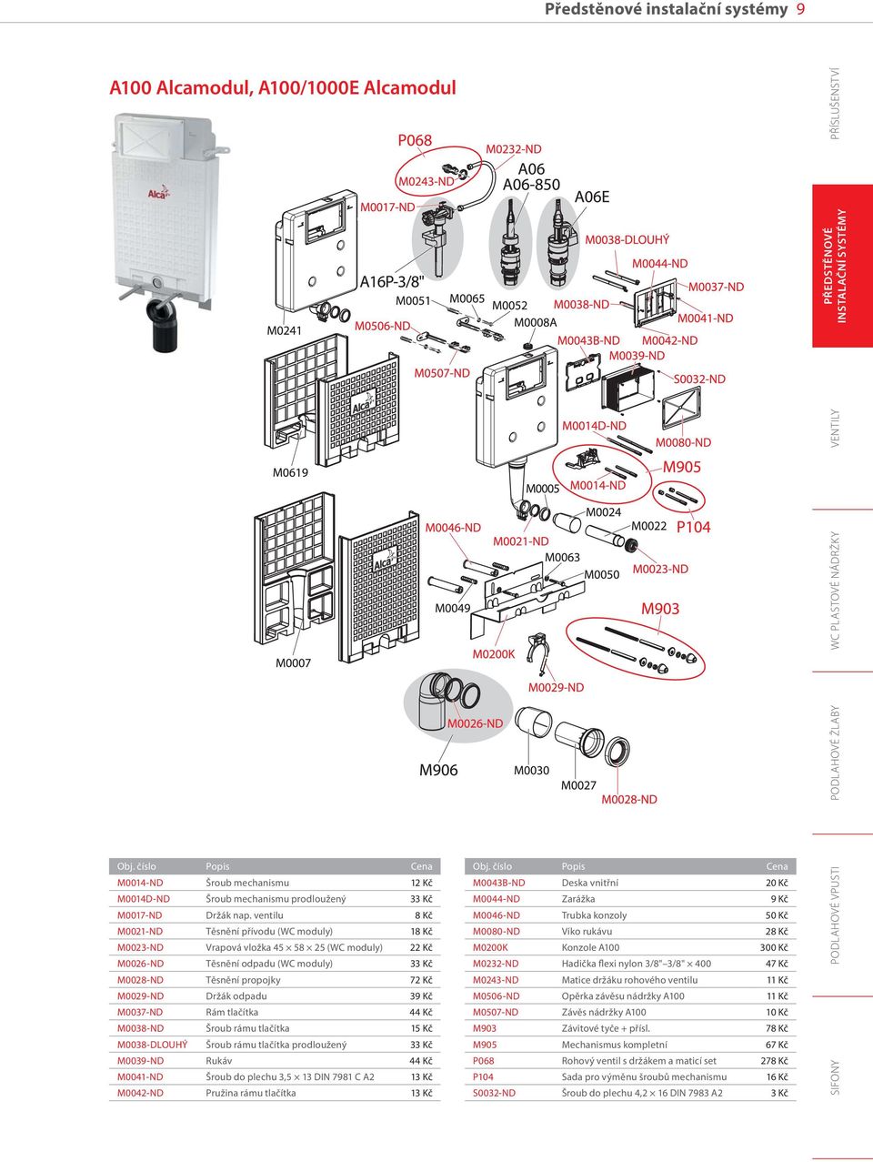 ventilu 8 Kč M0021-ND Těsnění přívodu (WC moduly) 18 Kč M0023-ND Vrapová vložka 45 58 25 (WC moduly) 22 Kč M0026-ND Těsnění odpadu (WC moduly) 33 Kč M0028-ND Těsnění propojky 72 Kč M0029-ND Držák