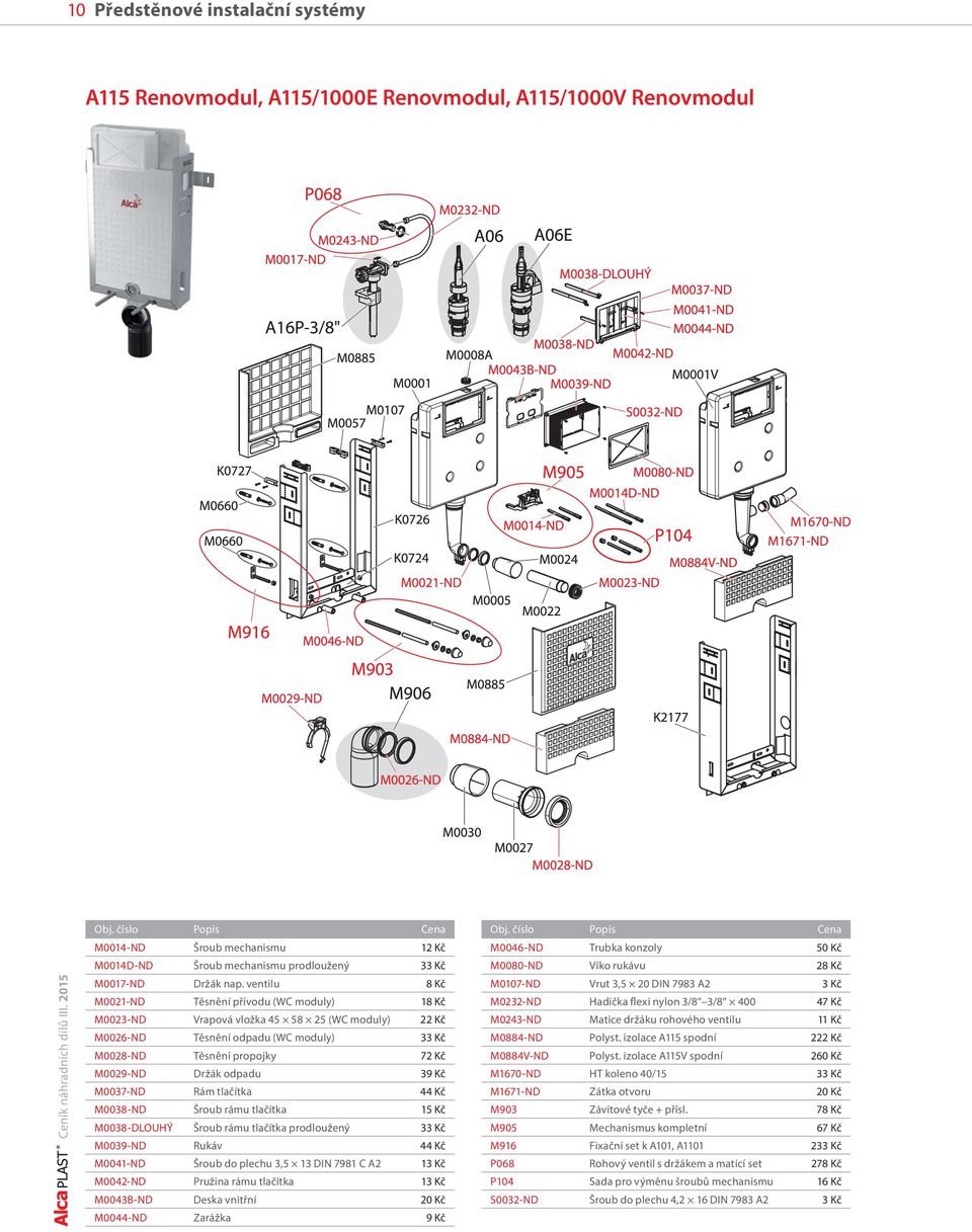 ventilu 8 Kč M0021-ND Těsnění přívodu (WC moduly) 18 Kč M0023-ND Vrapová vložka 45 58 25 (WC moduly) 22 Kč M0026-ND Těsnění odpadu (WC moduly) 33 Kč M0028-ND Těsnění propojky 72 Kč M0029-ND Držák