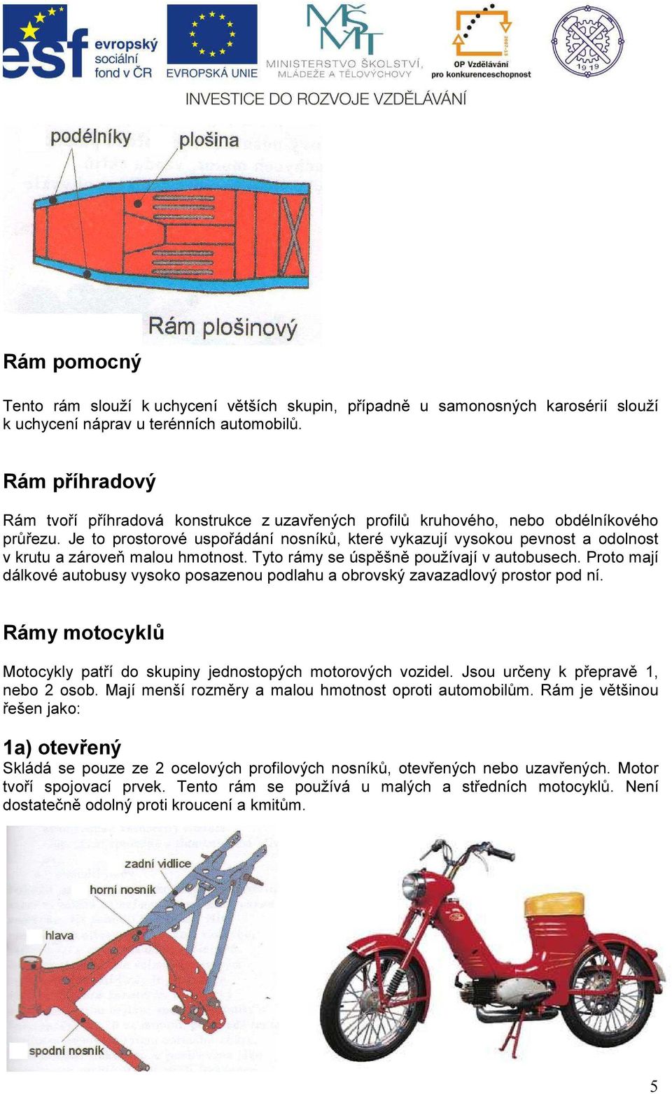 Je to prostorové uspořádání nosníků, které vykazují vysokou pevnost a odolnost v krutu a zároveň malou hmotnost. Tyto rámy se úspěšně používají v autobusech.