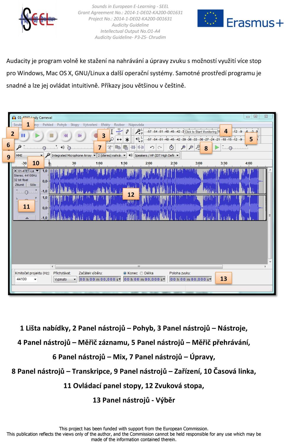 SEEL MANUÁL K PROGRAMU AUDACITY - PDF Stažení zdarma