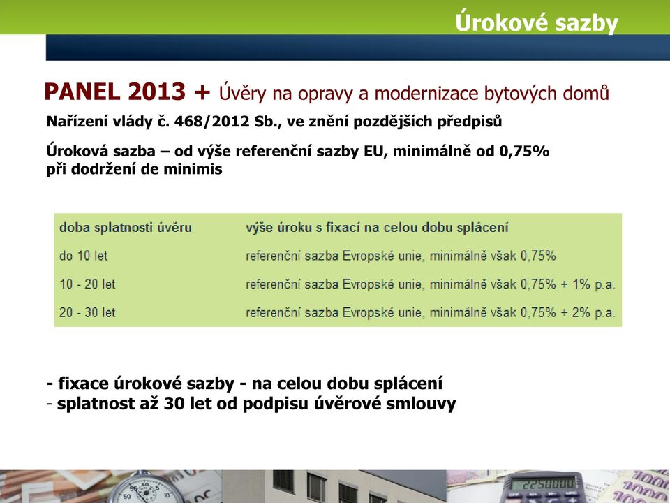 , ve znění pozdějších předpisů Úroková sazba od výše referenční sazby EU,