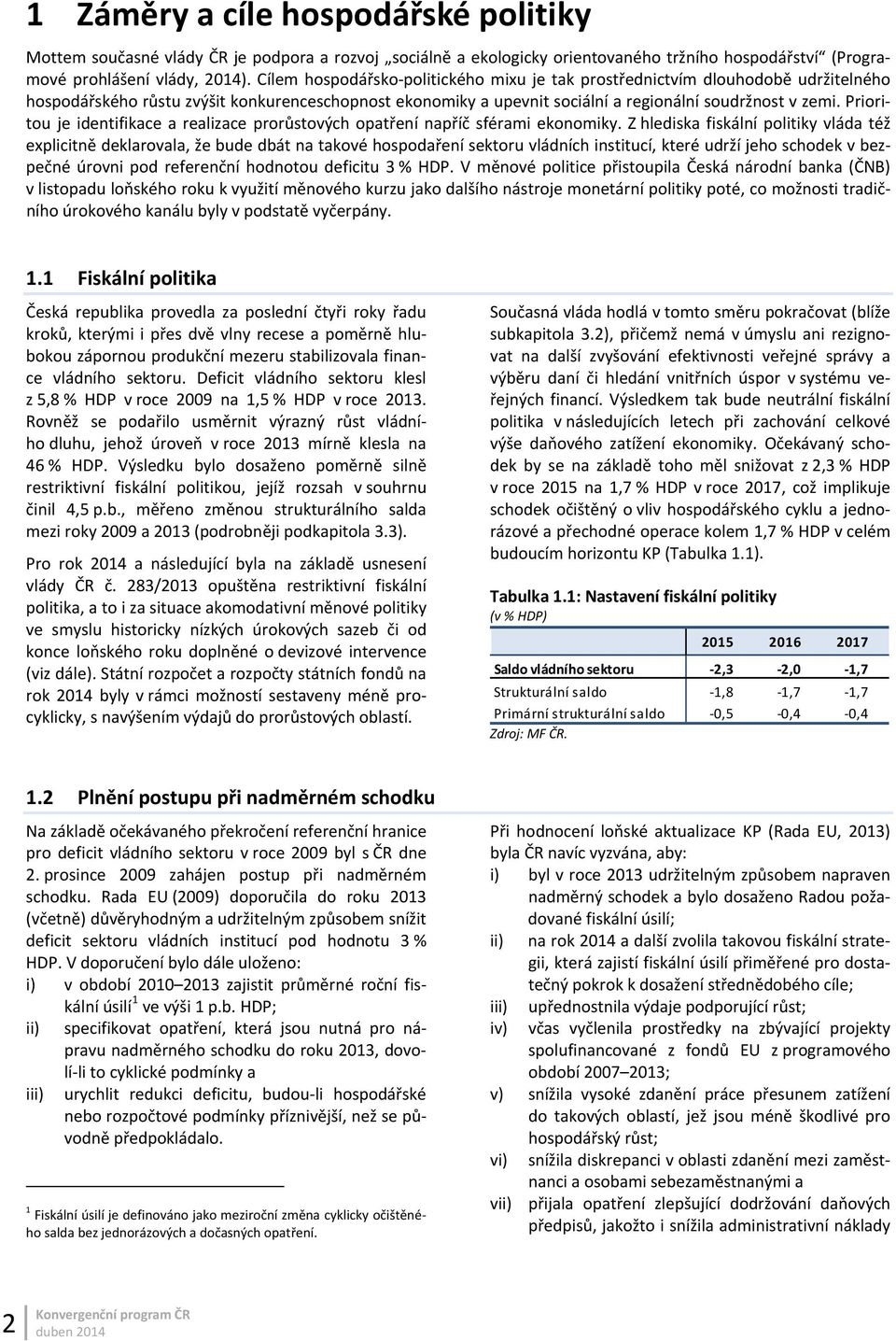 Prioritou je identifikace a realizace prorůstových opatření napříč sférami ekonomiky.