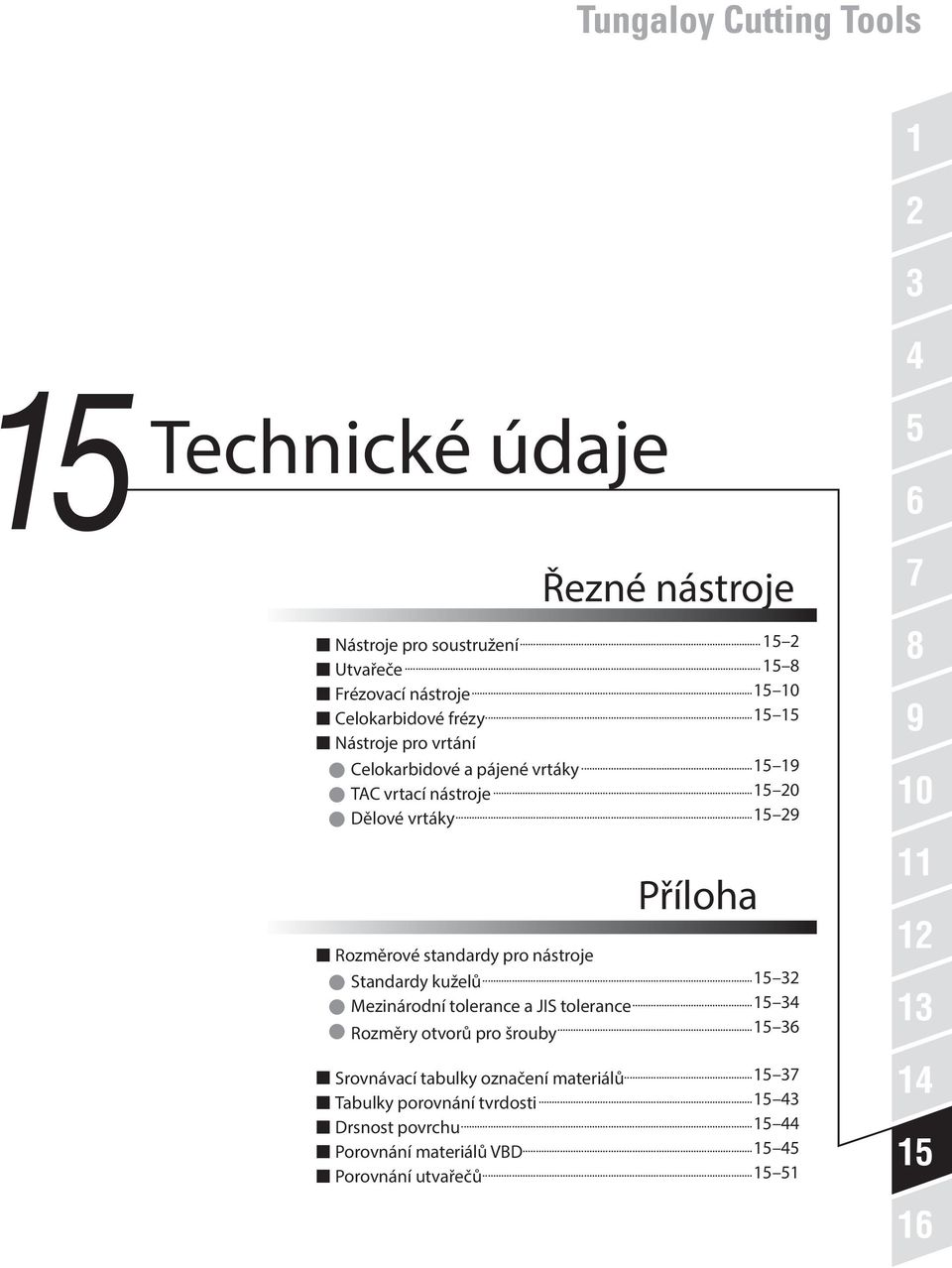 .. 2 Příloha Rozměrové standardy pro nástroje Standardy kuželů... 32 Mezinárodní tolerance a JIS tolerance.