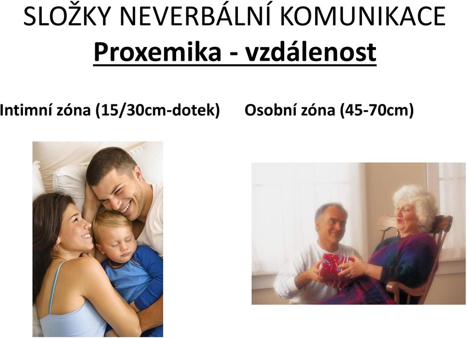 vzdálenost Intimní zóna