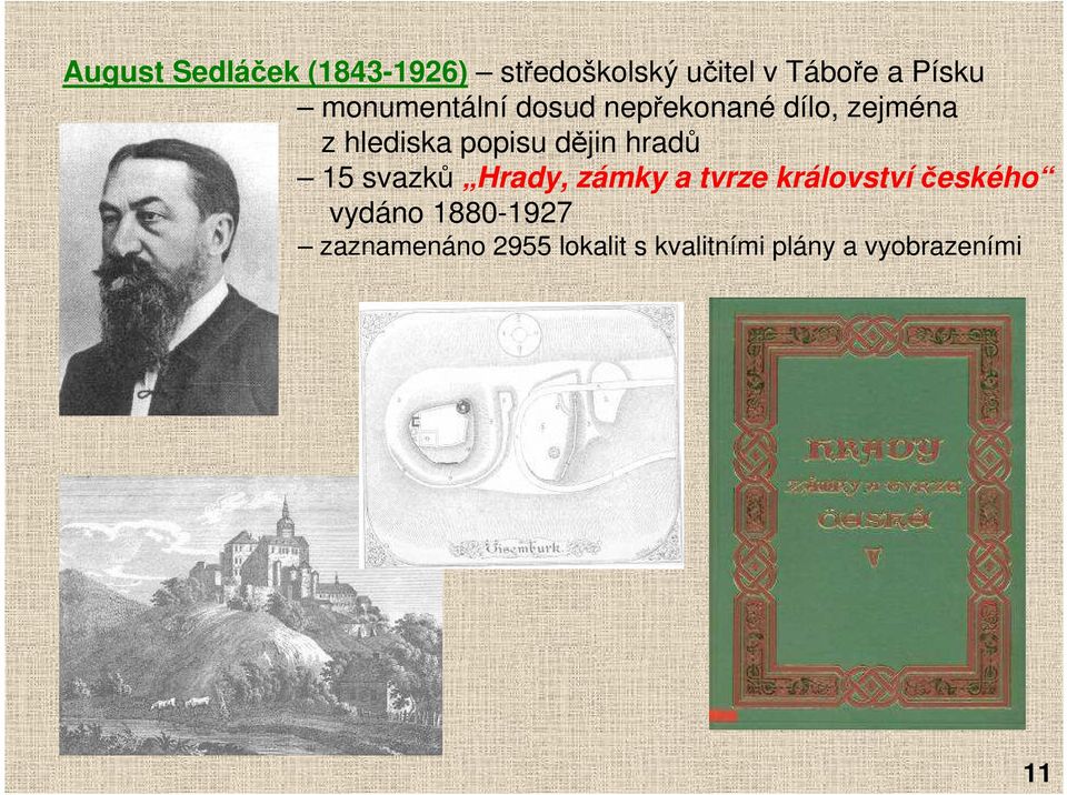 dějin hradů 15 svazků Hrady, zámky a tvrze království českého
