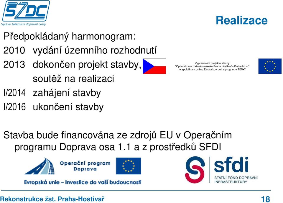 I/2014 zahájení stavby I/2016 ukončení stavby Stavba bude