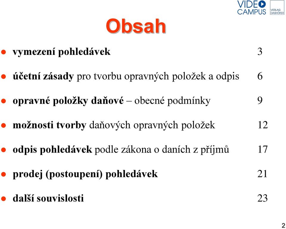 tvorby daňových opravných položek 12 odpis pohledávek podle zákona o