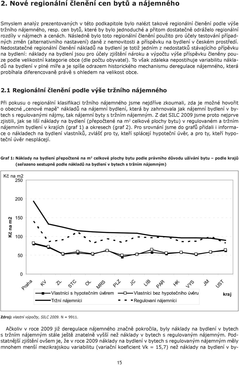 Následně bylo toto regionální členění použito pro účely testování případných změn (alternativního nastavení) daně z nemovitosti a příspěvku na bydlení v českém prostředí.
