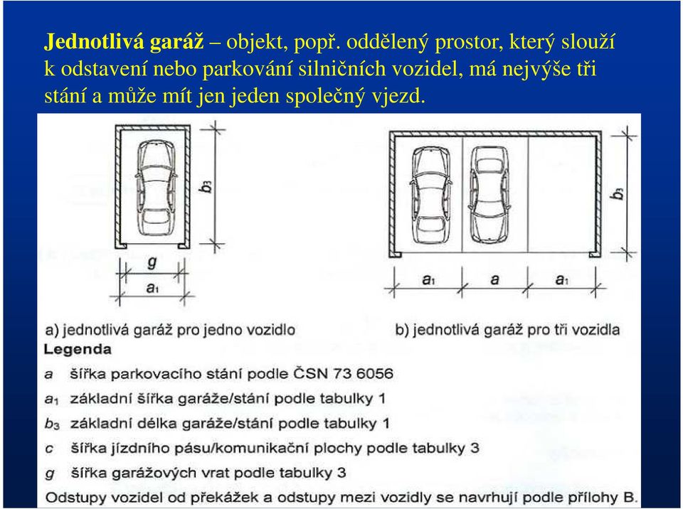 odstavení nebo parkování silničních