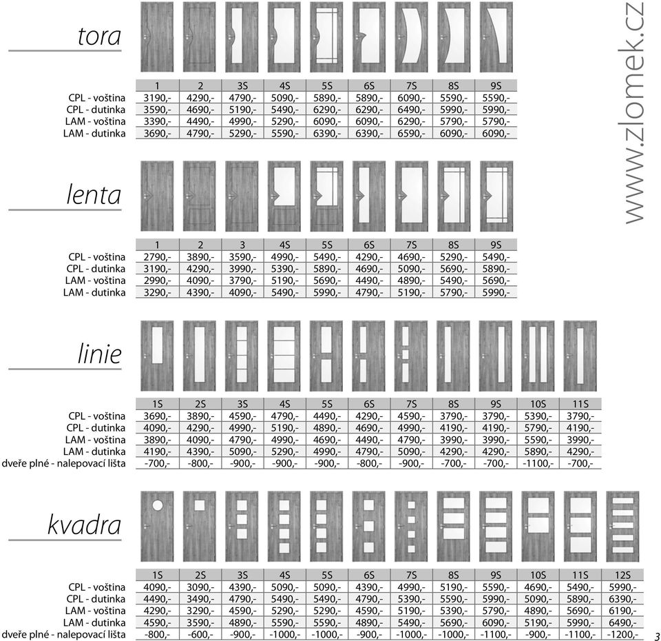 cz 1 2 3 4S 5S 6S 7S 8S 9S CPL - voština 2790,- 3890,- 3590,- 4990,- 5490,- 4290,- 4690,- 5290,- 5490,- CPL - dutinka 3190,- 4290,- 3990,- 5390,- 5890,- 4690,- 5090,- 5690,- 5890,- LAM - voština