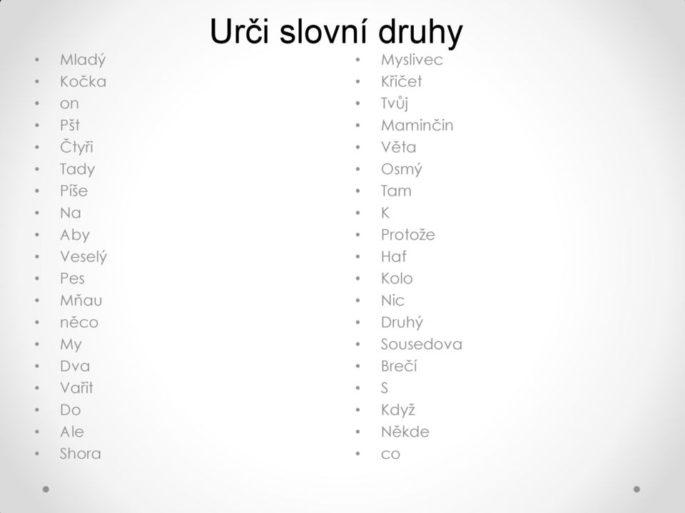 druhy Myslivec Křičet Tvůj Maminčin Věta Osmý Tam K