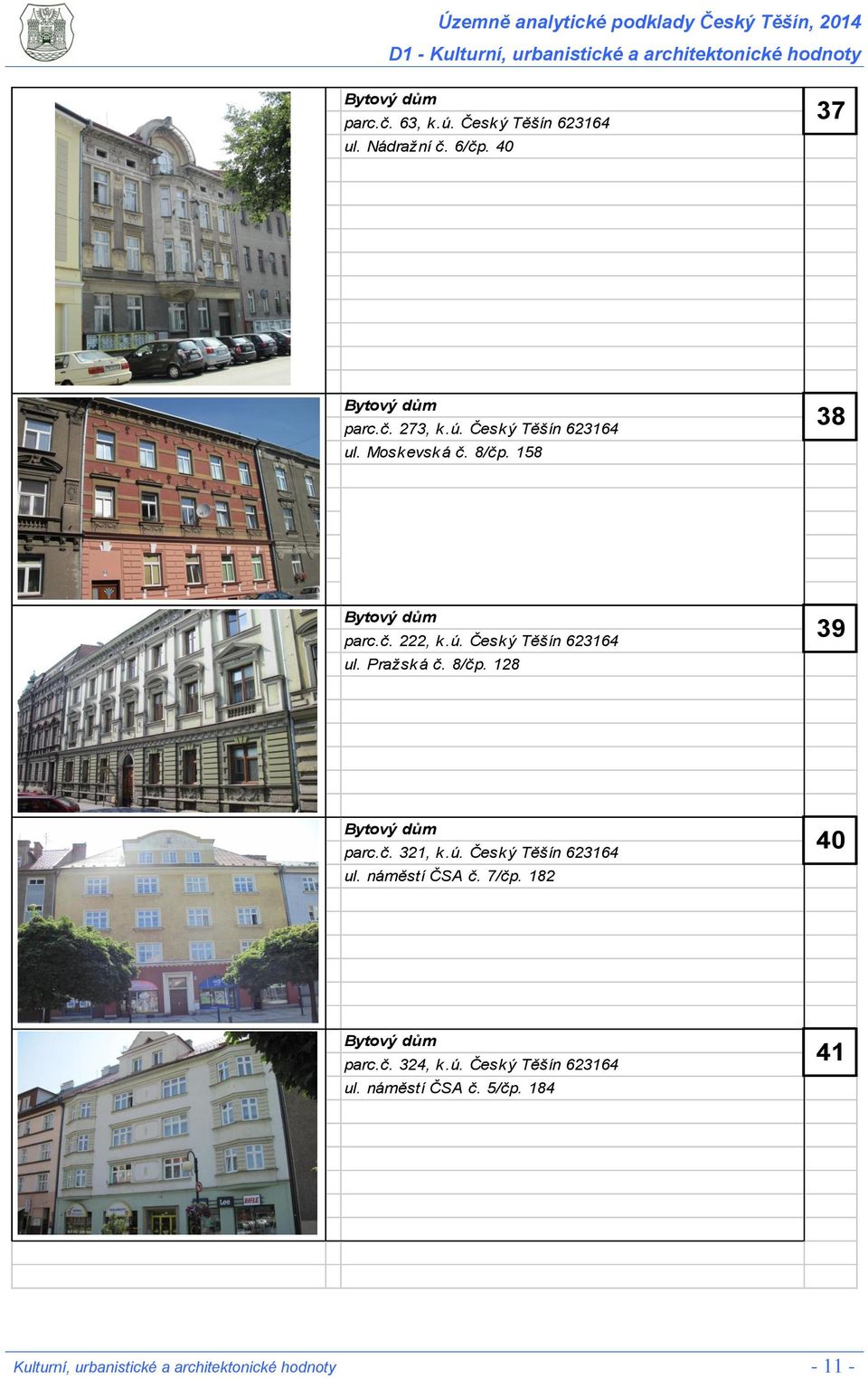 7/čp. 182 40 parc.č. 324, k.ú. Český Těšín 623164 ul. náměstí ČSA č. 5/čp.