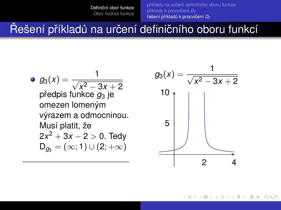 lomeným výrazem a odmocninou.