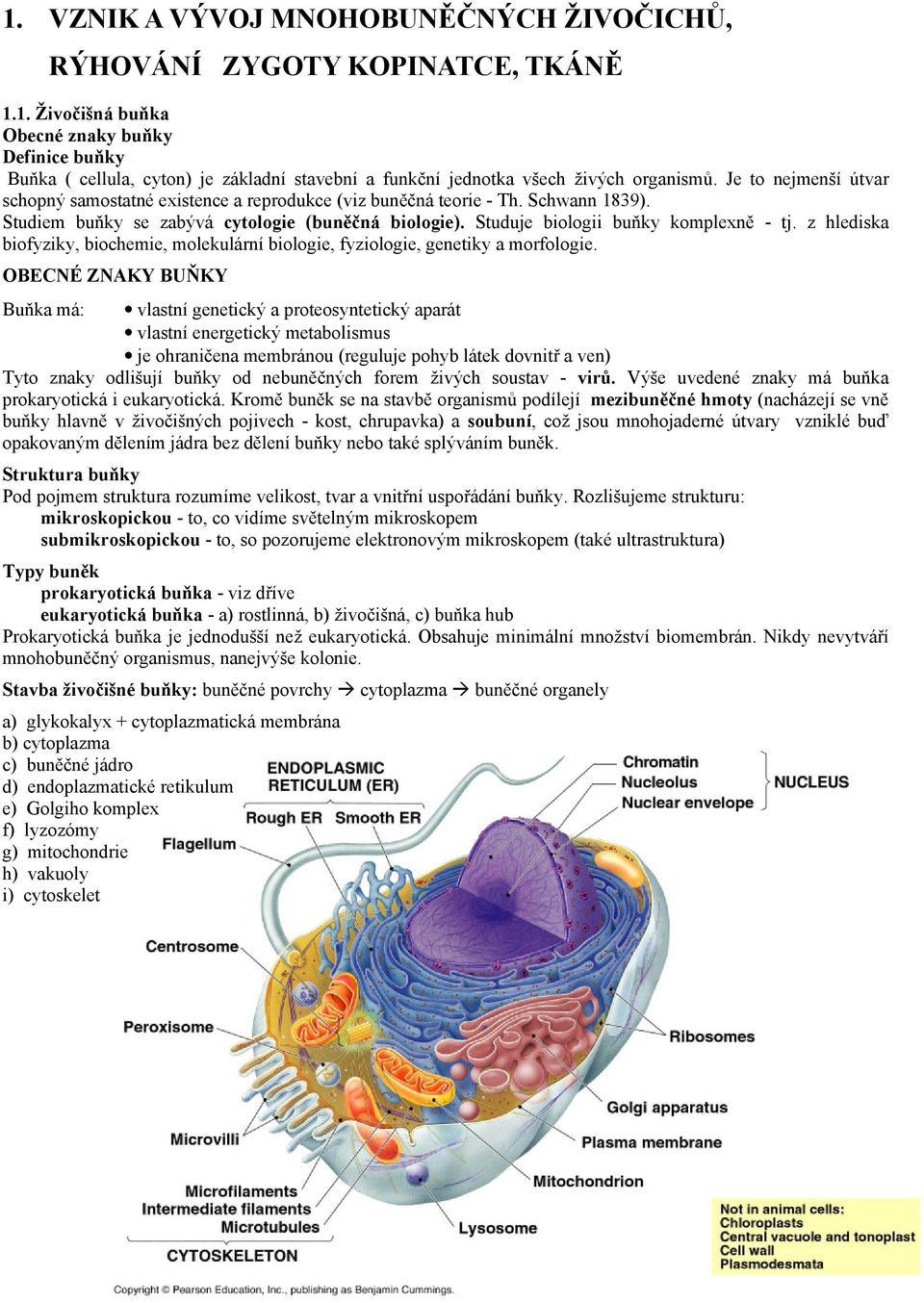 z hlediska biofyziky, biochemie, molekulární biologie, fyziologie, genetiky a morfologie.