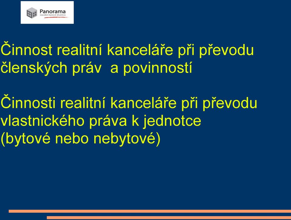 realitní kanceláře při převodu