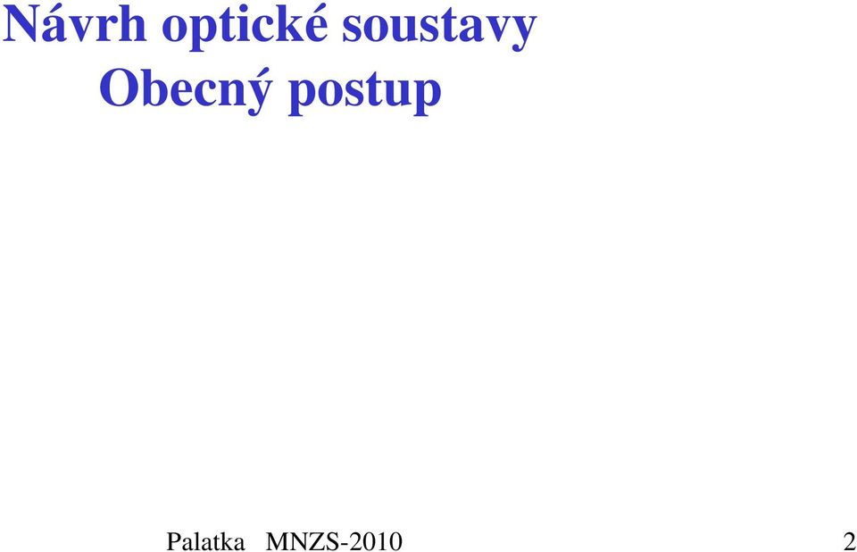 Obecný postup