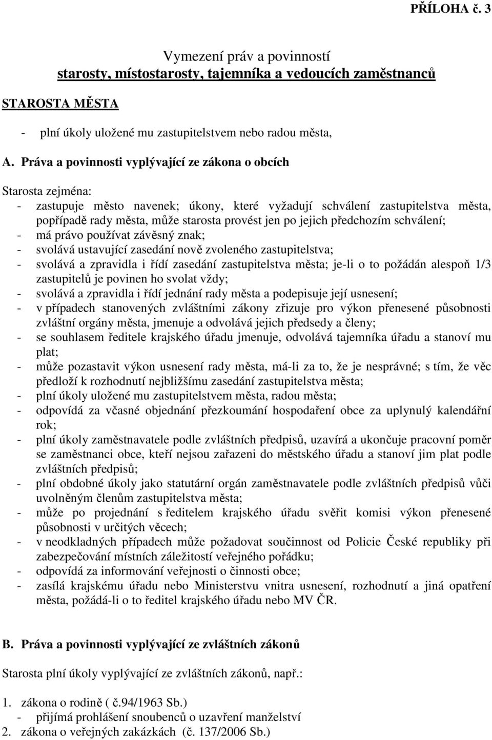 jejich předchozím schválení; - má právo používat závěsný znak; - svolává ustavující zasedání nově zvoleného zastupitelstva; - svolává a zpravidla i řídí zasedání zastupitelstva města; je-li o to