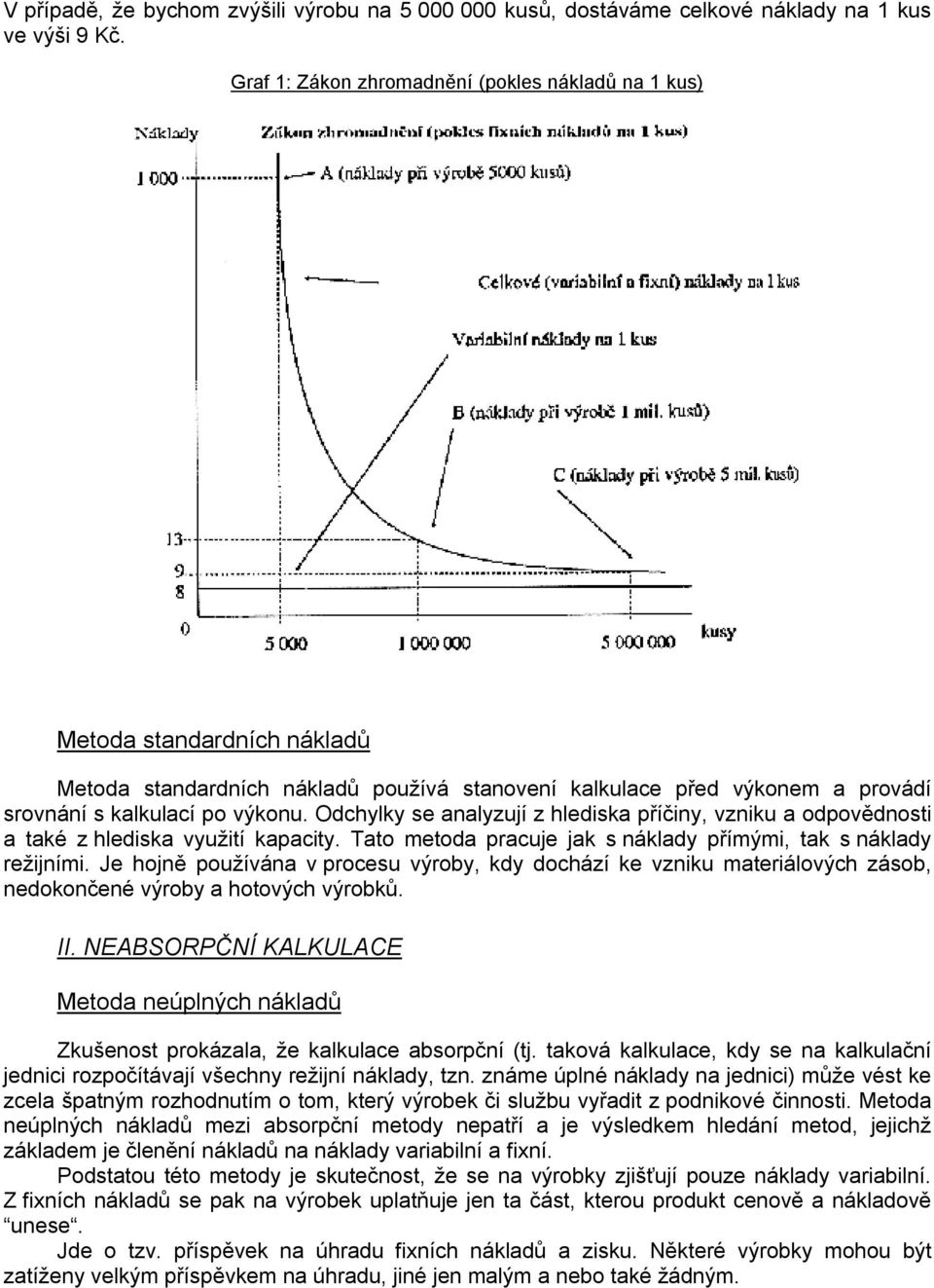 Odchylky se analyzují z hlediska příčiny, vzniku a odpovědnosti a také z hlediska využití kapacity. Tato metoda pracuje jak s náklady přímými, tak s náklady režijními.