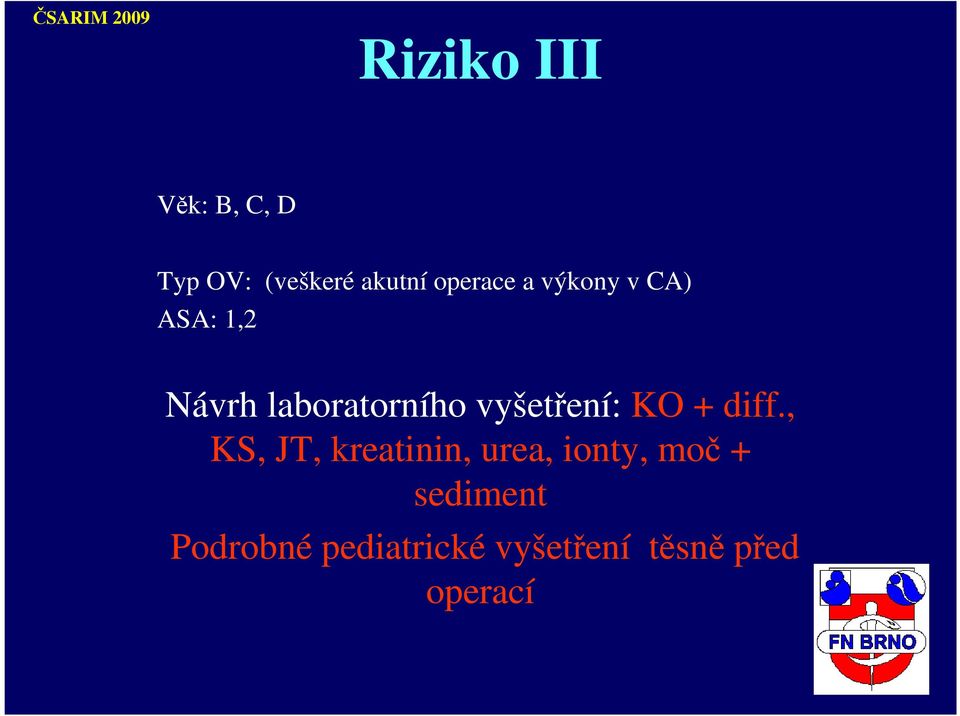 vyšetření: KO + diff.